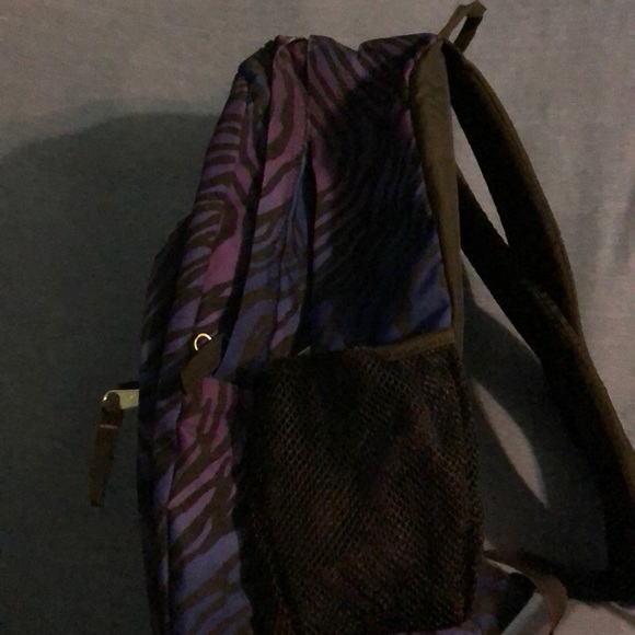 Jansport Purple and Blue Tiger Backpack - Picture 2 of 7